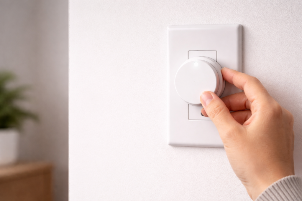 Lutron Aurora smart switch cover for the best smart lighting for renters.