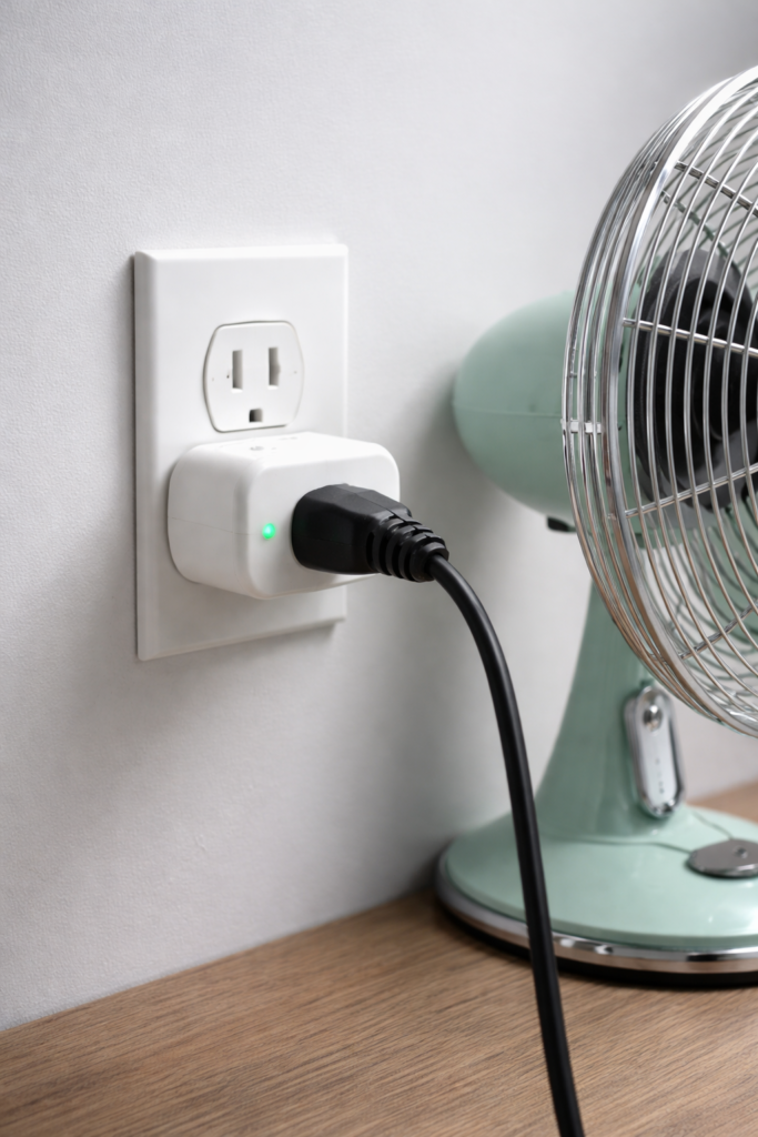 Smart plug adapter for smart home for renters’ appliances.