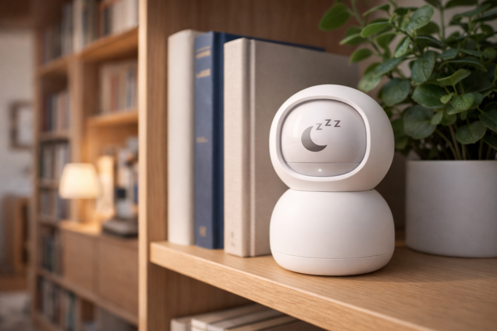 Indoor security camera for smart home for renters’ safety.